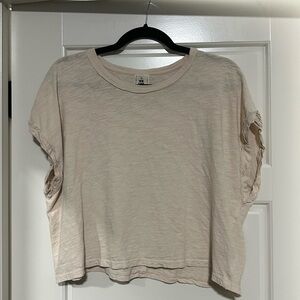 We The Free Cream Short Sleeve Top